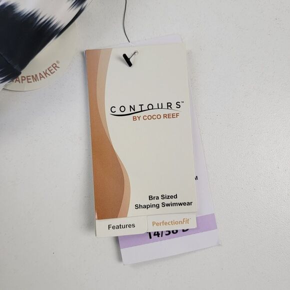 $134 Contours Coco Reef Sapphire Bra-Sized Underwire One-Piece Swimsuits 14/38 D - Picture 5 of 12